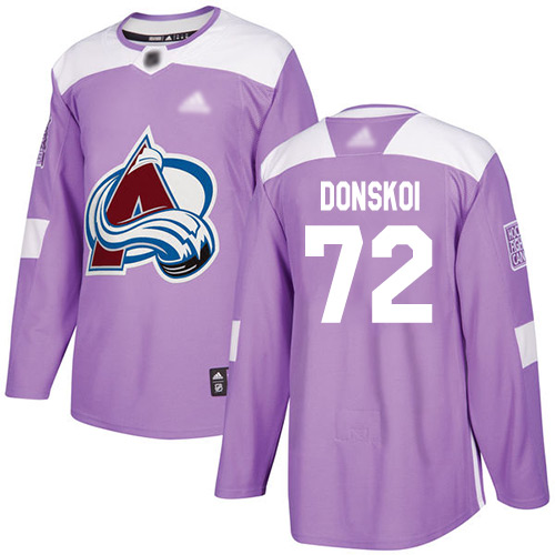 Adidas Colorado Avalanche #72 Joonas Donskoi Purple Authentic Fights Cancer Stitched Youth NHL Jersey->youth nhl jersey->Youth Jersey